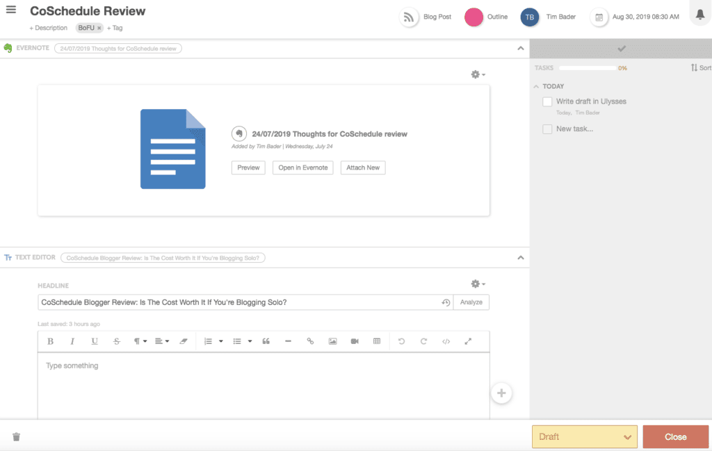 CoSchedule Review